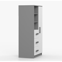 Regál SMYK - šedý/biely (viac variant)