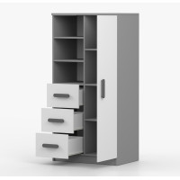 Regál SMYK - šedý/biely (viac variant)