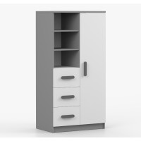 Regál SMYK - šedý/biely (viac variant)