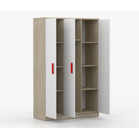 Šatní skříň SCOUT 2 - dub sonoma/bílá (8 variant)