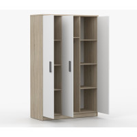 Šatní skříň SCOUT 2 - dub sonoma/bílá (8 variant)