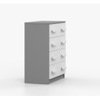 Komoda SCOUT - šedá/biela (8 variant)