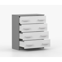 Komoda SCOUT - šedá/biela (8 variant)