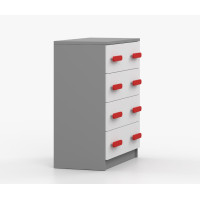 Komoda SCOUT - šedá/biela (8 variant)