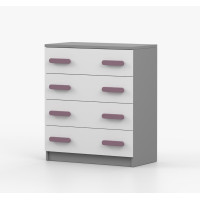 Komoda SCOUT - šedá/biela (8 variant)