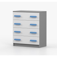 Komoda SCOUT - šedá/biela (8 variant)