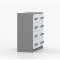 Komoda SCOUT - šedá/biela (8 variant)