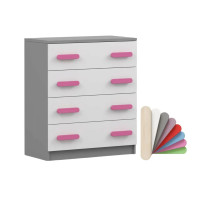 Komoda SCOUT - šedá/biela (viac variant)