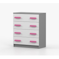 Komoda SCOUT - šedá/biela (viac variant)