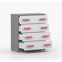 Komoda SCOUT - šedá/biela (viac variant)