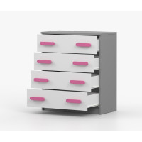 Komoda SCOUT - šedá/biela (viac variant)