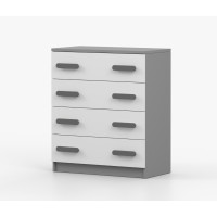 Komoda SCOUT - šedá/biela (8 variant)