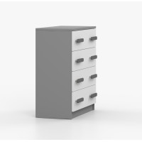 Komoda SCOUT - šedá/biela (8 variant)