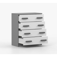 Komoda SCOUT - šedá/biela (8 variant)