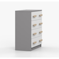 Komoda SCOUT - šedá/biela (8 variant)