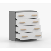 Komoda SCOUT - šedá/biela (8 variant)