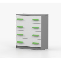 Komoda SCOUT - šedá/biela (8 variant)