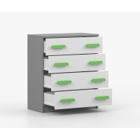 Komoda SCOUT - šedá/biela (8 variant)