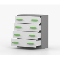 Komoda SCOUT - šedá/biela (8 variant)