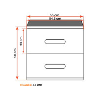 Nočný stolík SCOUT - dub sonoma/biely (8 variant)