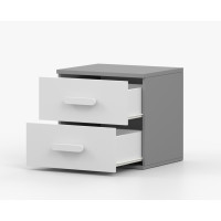 Nočný stolík SCOUT - šedý/biely (8 variant)