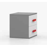 Nočný stolík SCOUT - šedý/biely (8 variant)