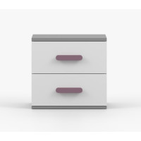 Nočný stolík SCOUT - šedý/biely (8 variant)