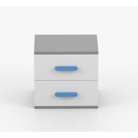 Nočný stolík SCOUT - šedý/biely (8 variant)