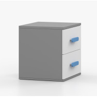 Nočný stolík SCOUT - šedý/biely (8 variant)