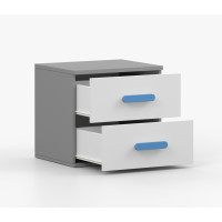 Nočný stolík SCOUT - šedý/biely (8 variant)