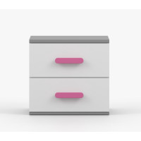 Nočný stolík SCOUT - šedý/biely (viac variant)