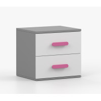 Nočný stolík SCOUT - šedý/biely (viac variant)