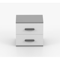 Nočný stolík SCOUT - šedý/biely (8 variant)