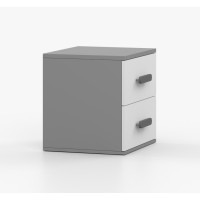 Nočný stolík SCOUT - šedý/biely (8 variant)