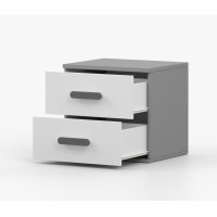 Nočný stolík SCOUT - šedý/biely (8 variant)