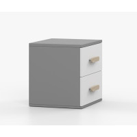 Nočný stolík SCOUT - šedý/biely (8 variant)