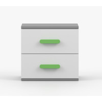 Nočný stolík SCOUT - šedý/biely (8 variant)