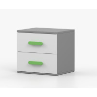 Nočný stolík SCOUT - šedý/biely (8 variant)