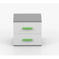 Nočný stolík SCOUT - šedý/biely (8 variant)