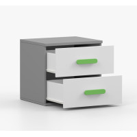Nočný stolík SCOUT - šedý/biely (8 variant)
