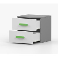 Nočný stolík SCOUT - šedý/biely (8 variant)