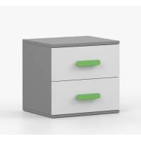 Nočný stolík SCOUT - šedý/biely (8 variant)