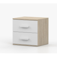 Nočný stolík SCOUT - dub sonoma/biely (8 variant)