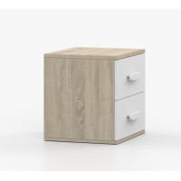 Nočný stolík SCOUT - dub sonoma/biely (8 variant)