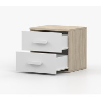 Nočný stolík SCOUT - dub sonoma/biely (8 variant)