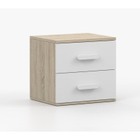 Nočný stolík SCOUT - dub sonoma/biely (8 variant)