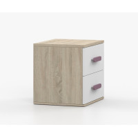 Nočný stolík SCOUT - dub sonoma/biely (8 variant)