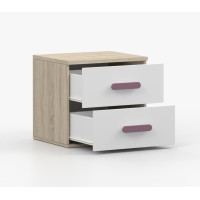 Nočný stolík SCOUT - dub sonoma/biely (8 variant)