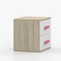 Nočný stolík SCOUT - dub sonoma/biely (viac variant)
