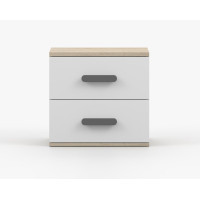 Nočný stolík SCOUT - dub sonoma/biely (8 variant)